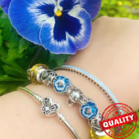 Encanto de Flor de Pansy Rosa de Plata Esterlina Pulsera Original de Plata 925 con Encanto de Mariposa Azul Joyería Fina Regalo - details 4