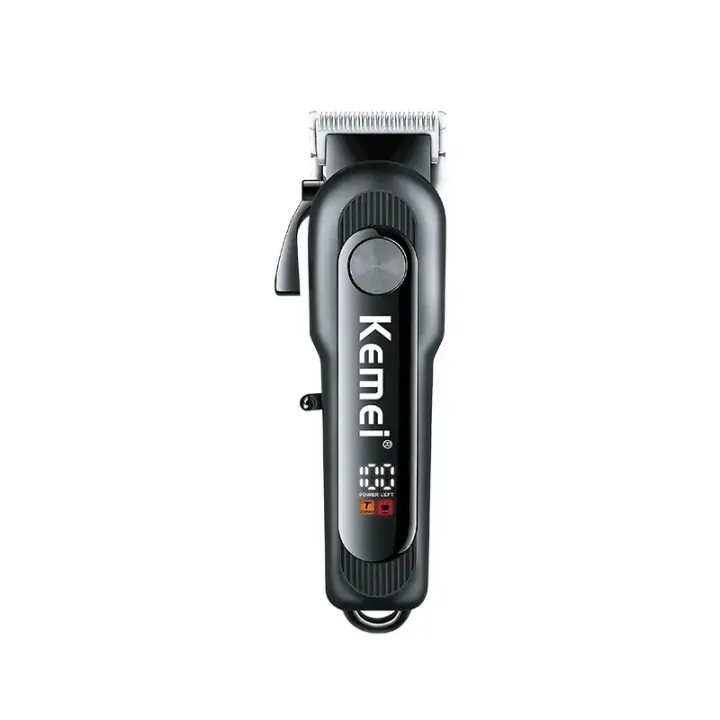 Kemei-cortadora de pelo recargable Original para hombre, cortadora de pelo profesional para escote, máquina de corte eléctrica inalámbrica para barbería - 1