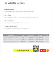 Baseus-martillo de seguridad para ventana de coche, herramienta afilada, martillo de emergencia - details 17