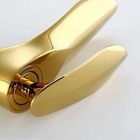 Grifo de baño Grifo mezclador de lavabo de una sola manija de latón cromado dorado Grifos de fregadero frío y caliente montados en cubierta - details 8