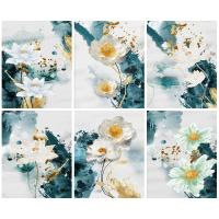 RUOPOTY Pintura al óleo de 40x50cm con diseño de flores personalizadas y numeradas para arte DIY, regalo personalizado, material de lona estilo moderno - details 0