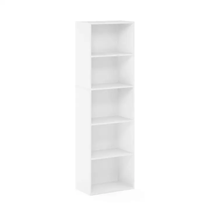23,9f. x 40,1an. x 132,1al. Estantería Abierta Librería de 5 Niveles, Blanco - 1