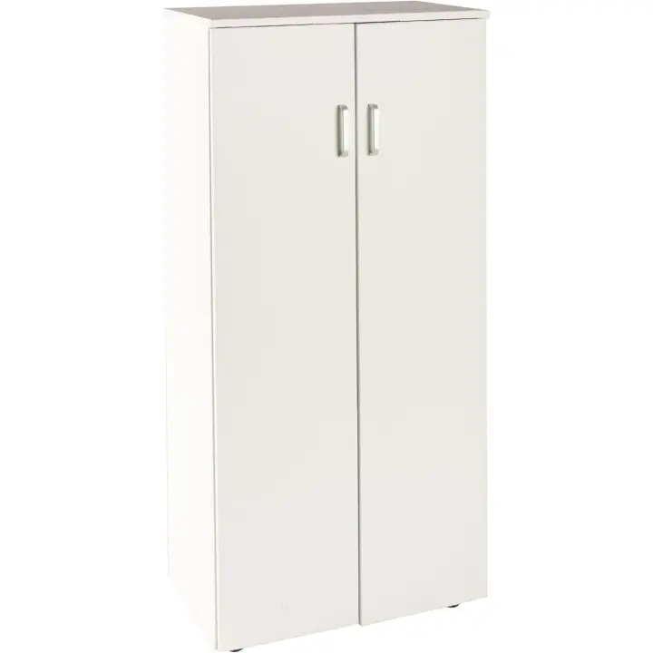 Mueble Zapatero Librería de Dos Puertas, Madera, Zapatero Puertas de Libro Mueble Auxiliar, Medidas: 60cms Ancho, 32.5cms Profundo, 124cms Alto (Blanco) - 1
