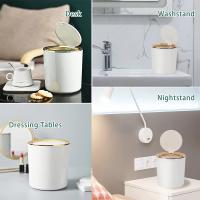 Estante de escritorio con tapa, Mini cubo de basura de mesa, Cubo de almacenamiento pequeño portátil para baño, sala de estar - details 1