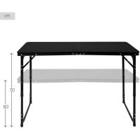 Mesa Plegable, Malva, 120x60x54/60/70 cm, Altura Ajustable, Topes Antideslizantes, Soporta 30 kg, Cierre Seguridad, Asa Mano Transporte, Mesas de Camping, Playa, Jardín (63088) - details 12