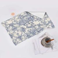 Toile De Jouy Toalla Algodón Francés Azul Marino Baño Ducha Deportes Yoga Toallas - details 103