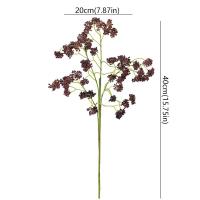 Rama de fruta de acebo Artificial, 4 tenedores, elegante fruta de Milán falsa de plástico, plantas verdes simuladas realistas, decoración para el hogar y la Oficina - details 0