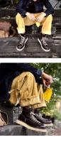 Zapatos de cuero vacuno puro de alta gama, estilo casual de herramientas, zapatos de tablero de caña alta - details 15