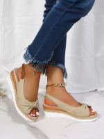 Sandalias de Mujer de Moda con Punta Abierta y Cuña 2023 Estilo Gladiator Ligero Plataforma Zapatos de Playa Antideslizantes Talla Grande - details 1