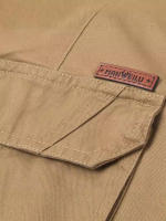 Pantalones cargo de algodón grueso con bolsillos para hombre, rectos, informales, - details 5