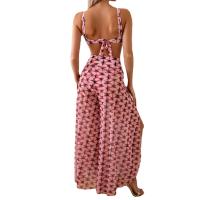 Traje de baño de tres piezas para mujer, conjunto de pantalones de Bikini, traje de baño de cubierta de playa - details 1