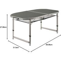 Mesa de camping plegable de aluminio para 6 personas |   150 x 80 cm |   Altura regulable |   Acampada, Jardín y Terraza - details 1