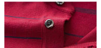 Camiseta Polo Casual de Manga Larga para Hombre 2024 Primavera Nueva Negocios Moda Rayas Transpirable Elástico Material Poliéster - details 9