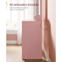 Mesa de Maquillaje con Espejo Grande, Gabinete con 2 Cajones y 3 Compartimentos, Estilo Moderno, Blanco - details 30