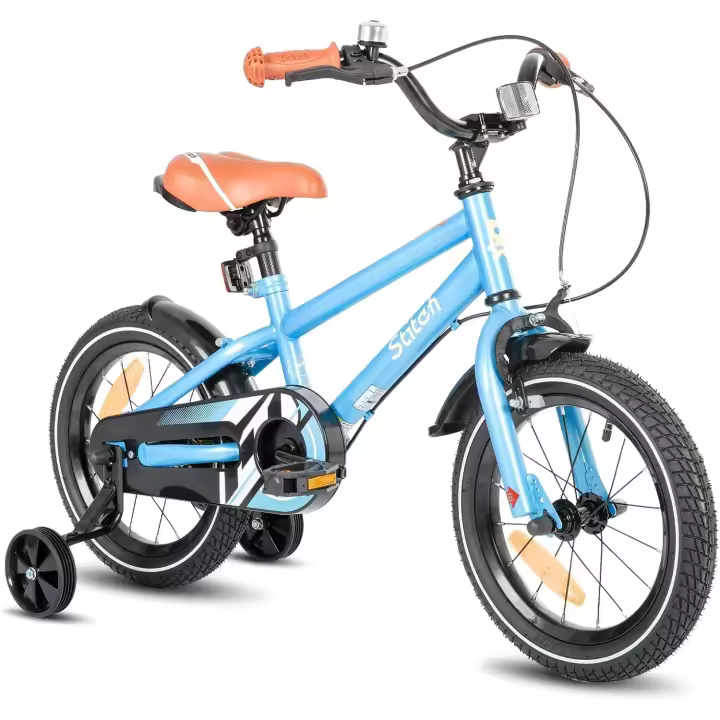 Bicicleta Infantil 14/16/18/20 Pulgadas para niñas y niños de 3-13 años, 14/16/18/20 Pulgadas Bicicleta para niños con estabilizadores (Rosa, Beige, Azul, Plata, Verde) - 1