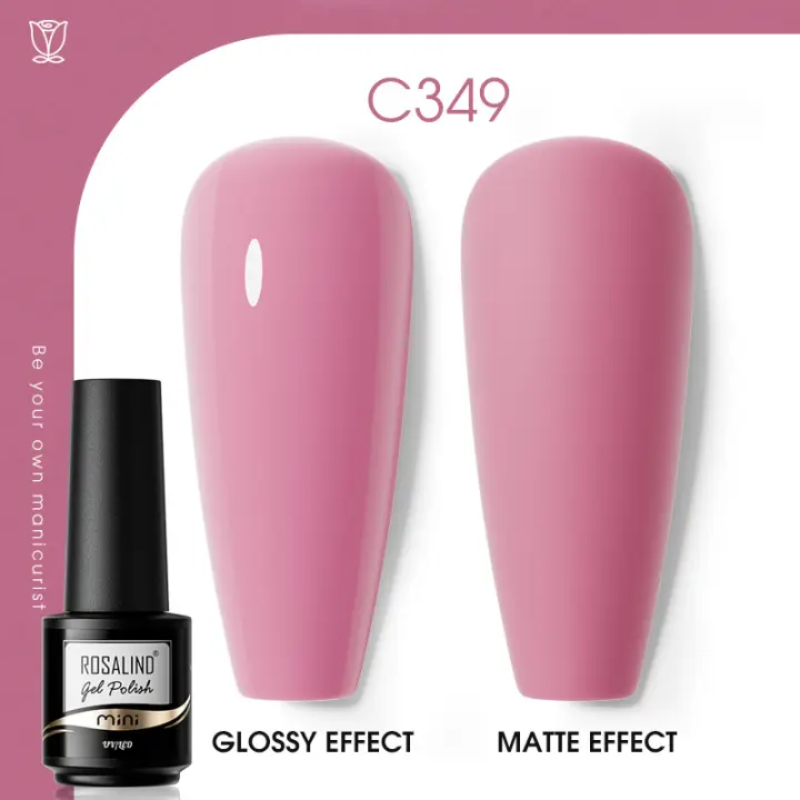ROSALIND-botella de cristal de 15ml, Gel de uñas de Color puro brillante para diseño de uñas, lámpara LED/UV, esmalte de uñas de Gel de larga duración - 1