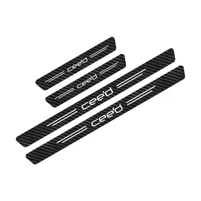 Pegatinas de Limo de Puerta para Coche de Fibra de Carbono Adecuadas para Kia Rio, Cadenza, Ceed, Forte, K9, Optima, Picanto Autocompartimentos, No son Artículos Peligrosos - 1