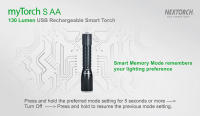 Linterna Inteligente NEXTORCH S Modos de Policía Militar Táctico y Silvio Fuente de Alcalgen AA - details 11