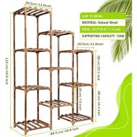 Soporte de Maceta Grande Altura 10 Estante de Varios Niveles para Jardín Interior y Exterior - details 6