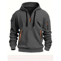 Sudadera con capucha para hombre, chaqueta deportiva informal con bolsillos, - details 4