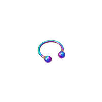 Piercing Circular de acero inoxidable para el cuerpo, anillo quirúrgico de 2 piezas x 4 colores, para la nariz, labio, BCR, Tragus - details 7