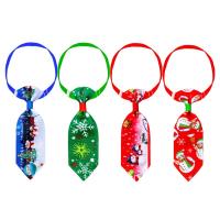 Pajarita navideña decorativa para mascotas, corbata navideña ajustable de poliéster para perro, Collar navideño para árbol de Navidad/muñeco de nieve y gato - details 6