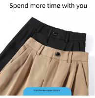 Pantalones Casuales de Pierna Ancha y Cintura Alta para Mujer Primavera-Verano 2025 - details 8