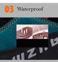 Zapatos de senderismo impermeables de marca para hombre, zapatos de escalada antideslizantes, zapatos de montaña anticolisión, zapatillas de deporte con cordones informales para exteriores - details 7