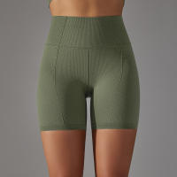 Nessaj-pantalones cortos de yoga sin costuras, con patrón de cuadros, transpirables, para gimnasio, mallas push up - details 18
