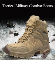 Botas de combate militares tácticas de alta calidad para hombre, zapatos de trabajo de cuero genuino del Ejército de EE. UU., caza, senderismo, Camping y montañismo - details 2