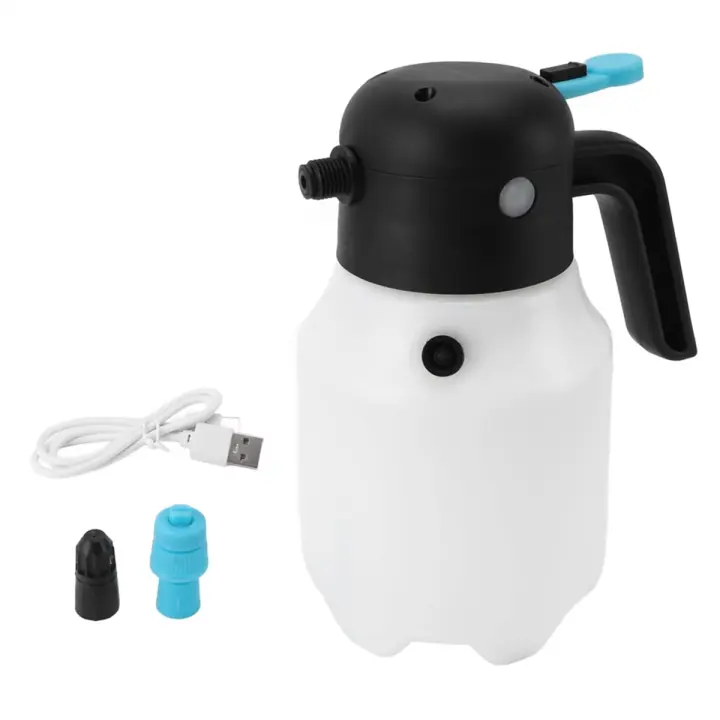Pulverizador de espuma para coche eléctrico de 1,8 L, pulverizador de espuma con batería de 2000mAh, pulverizador de espuma con bomba inalámbrica para riego - 1