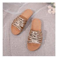 2025 Sandalias planas transpirables con diamantes de imitación - Zapatos de verano cómodos y bohemios para mujer para la playa, fiestas y uso diario, elegante moda primavera-verano - details 35