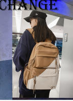 Mochila de los hombres y las mujeres casual simple y versátil pareja mochila colores contrastantes de gran capacidad junior escuela secundaria estudiante mochila - details 0