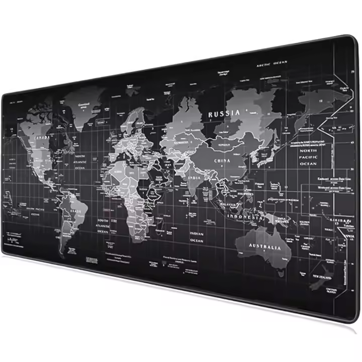 Alfombrilla de ratón con mapa, alfombrilla protectora de escritorio con mapa grande, alfombrillas para juegos, decoración de mesa de oficina, teclado, acolchado largo, alfombrilla para ordenador portátil y jugador - 1