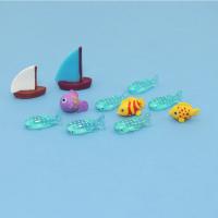 Figura de tiburón azul manchado para decoración del hogar, modelo de ballena, pez dorado, Animal marino, Océano, pequeño, adorno de escritorio en miniatura, 1 a 10 piezas - details 7