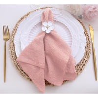 Pañuelos de Algodón Gasa Retro 20PCS 30x30cm para Té, Cena, Boda, Decoración de Mesa Rústica - details 4