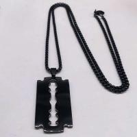 Colgante de Afeitadora Gótica de Acero Inoxidable Cadena de Hombre Negro Grunge y2k Emo - details 4