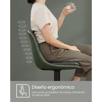 Juego de 2 Taburetes de Bar Sillas Altas Giratorias Regulables en Altura Acolchado PU - details 12