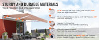 SucceBuy Toldo retráctil manual, parasol para exteriores, poliéster resistente al agua, toldo para puerta y ventana de patio con manivela para patio trasero y balcón - details 1