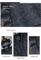 Suéter de punto para hombre Sudaderas más gruesas Jersey con media cremallera - details 1