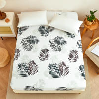 Sábana Ajustable Suave y Transpirable Poliéster Negro Blanco Colchón 30cm de Altura - details 0