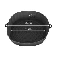 Freidora de aire de 1 piezas, olla de silicona para Pizza, pollo frito, sartén con calefacción, cesta para hornear, bandeja de cocina portátil, accesorios - details 5