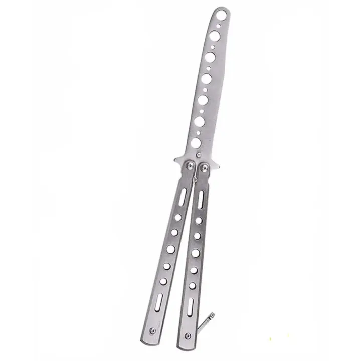 Mariposa entrenador CSGO equipo de juegos de Práctica, conjunto de acero inoxidable sin afilar, Plata - 1