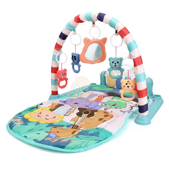 Alfombra de juegos para bebé, Teclado de Piano de música con tapete, rompecabezas, gimnasio, actividades para gatear, juguete educativo temprano para regalo infantil - 1