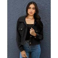 Camisa de abrigo de mujer dulce y fresca de pana de moda - details 9