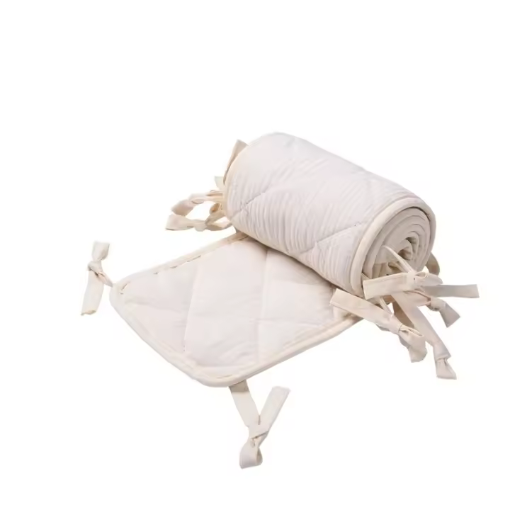 Parachoques de cuna de Algodón, Bordes envolventes, Rieles de Cuna, Rieles de dentición Seguros - 1