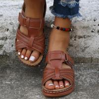 Sandalias de Cuña Premium Ortopédicas para Mujeres 2024 Punta Abierta Vintage Antideslizante Cuero Casual Plataforma Retro Zapatos 35-43 - details 2
