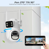 Cámara Wifi PTZ de 8MP, pantalla Dual, visión nocturna, cámara de vigilancia CCTV para exteriores, detección humana, aplicación iCSee, protección IP de seguridad - details 4