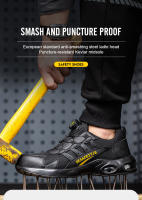 Zapatos De Seguridad Para Hombre Con Botones Giratorios Y Punta De Acero Indestructibles Antipinchazos Y Con Almohadilla De Aire Botas De Trabajo Con Suela De Goma Material De Tela Y Algodón - details 9