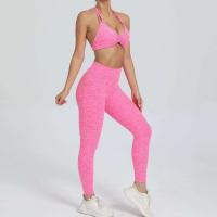 Traje de entrenamiento de gimnasia reforzado deportivo para mujer, ropa deportiva para mujer, traje de yoga rojo, negro y rosa 2024 - details 16